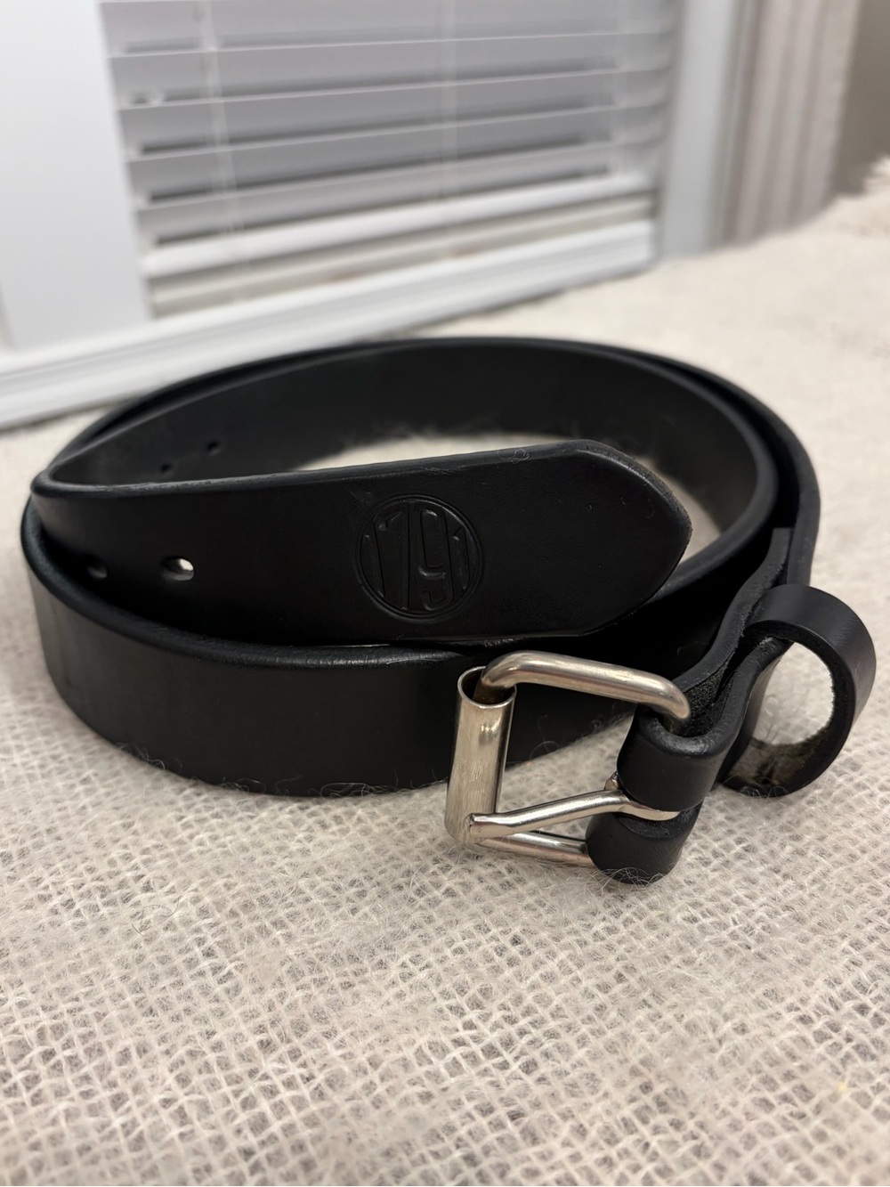 1791 Gunleather Gun Belt -01  Black  - Heavy Duty 14 oz. Leather Belt